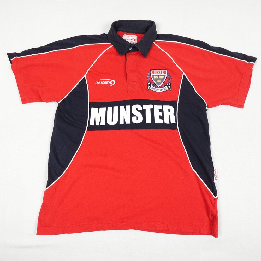 Lansdowne MUNSTER Rugby Shirt Mens Small Irish Jersey Polo